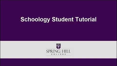 Schoology Student Tutorial