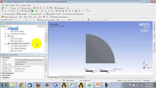SimCafe: Axisym. Transient Conduction in ANSYS, Meshing and Setup