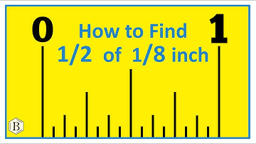 How to Find 1/2 of 1/8 on a Ruler or Tape Measure