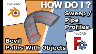 Sweep A Profile / Cross Section Along A Path | Blender Vs Freecad | Operation Comparison And Usage