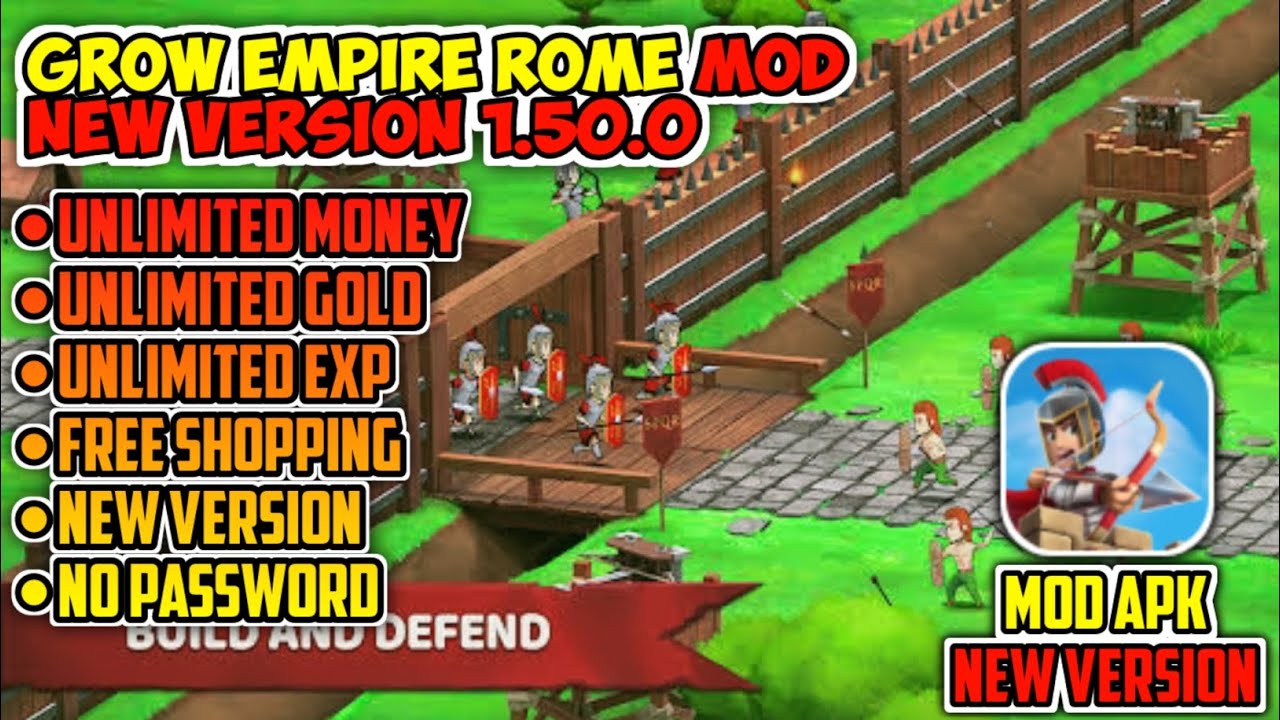 GROW EMPIRE ROME MOD NEW VERSION 1.50.0 NO PASSWORD UNLIMITED