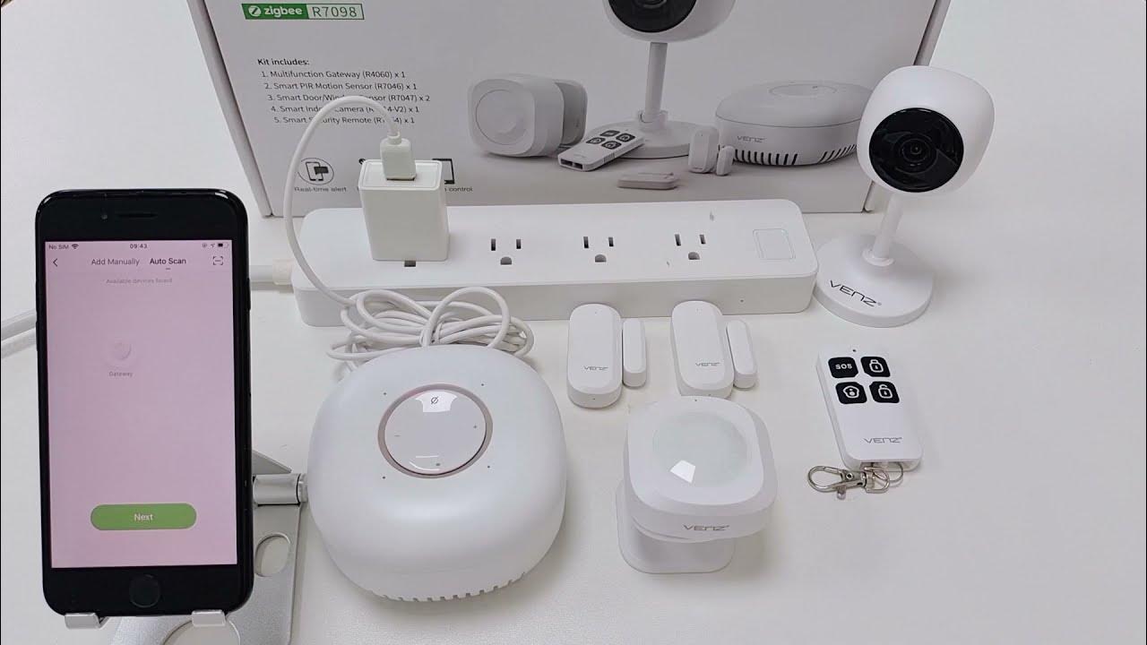 VENZ Home Security System 6 PiecesKit Pairing process R7098 YouTube