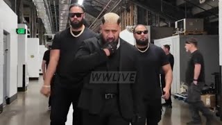 Solo Sikoa & The Mft out for Shinsuke nakamura backstage on WWE SMACKDOWN