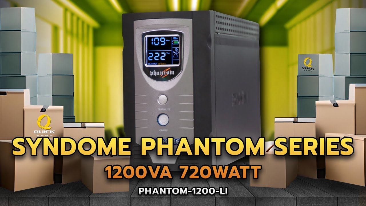Unpack - SYNDOME PHANTOM SERIES 1200VA / 720WATT (PHANTOM-1200-Li)