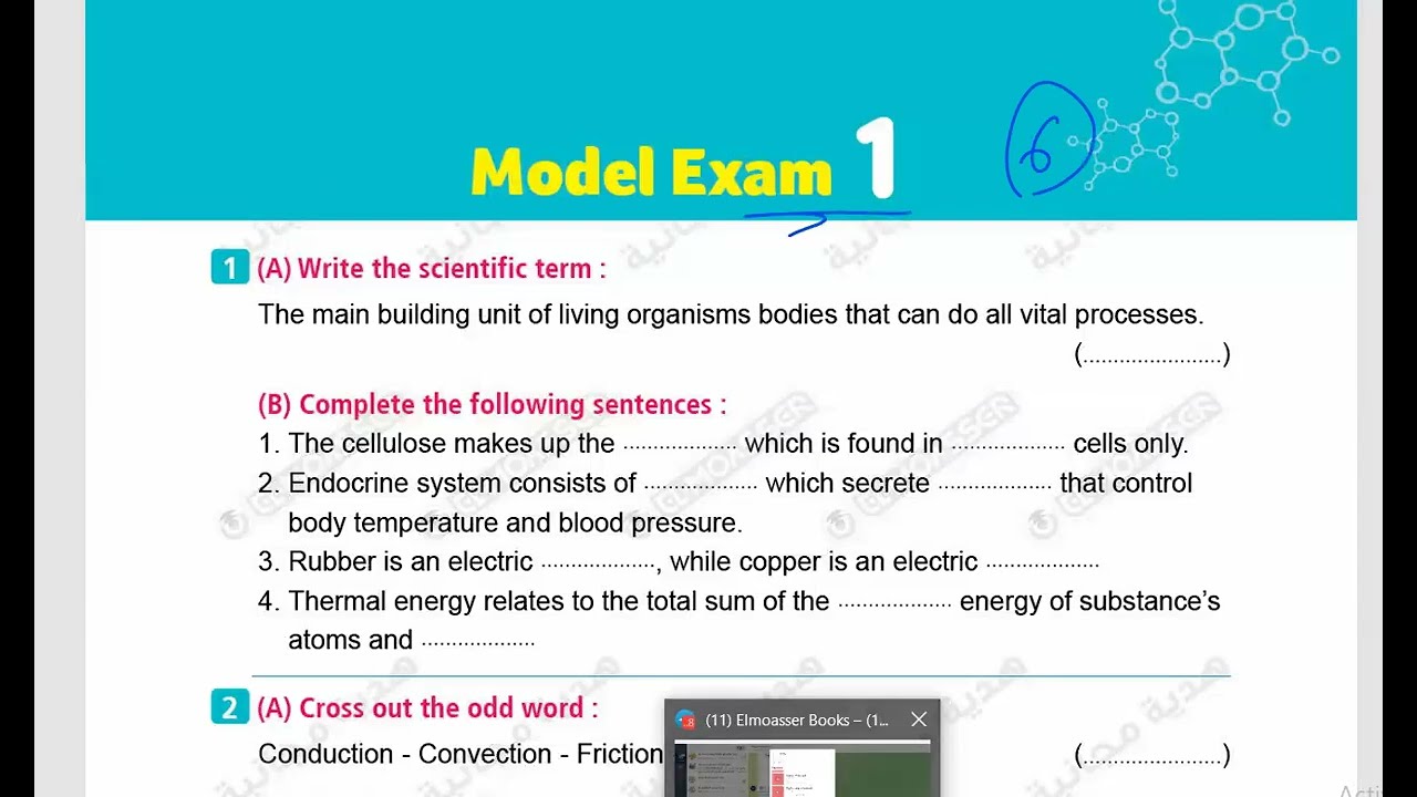 مراجعة سنة ستة ساينس المراجعة النهائية المعاصر  Final Revision Grade 6 Science