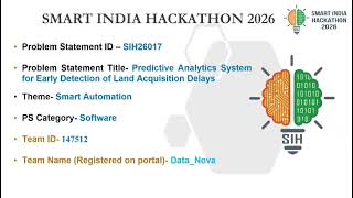SIH 2026 | LANDGUARD AI – Early Detection of Land Acquisition Delays | Data_Nova