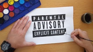 How to draw the Parental Advisory logo