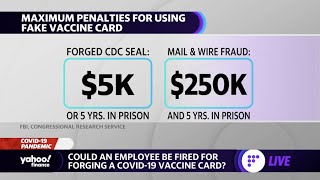 Forging a vaccine card can lead to losing your job, a $5,000 fine, and possible imprisonment: Lawyer
