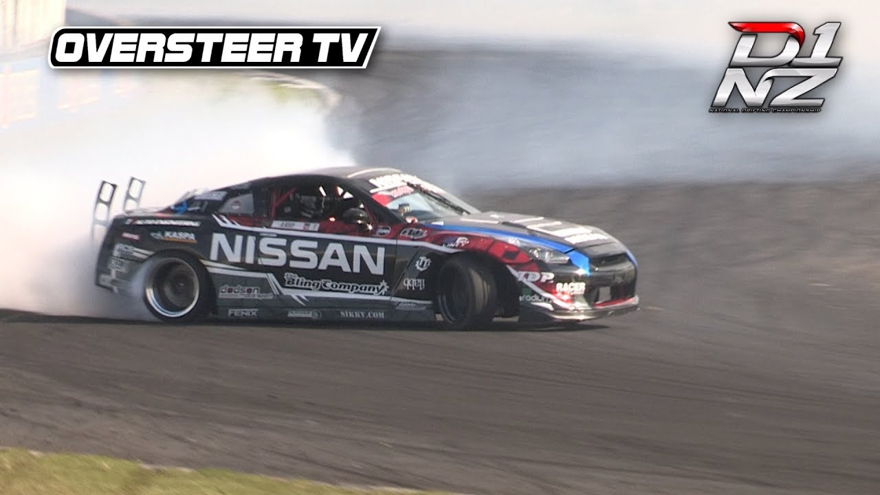 Darren Kelly Nissan GTR R35 - D1NZ Drifting R5 Pukekohe 2017 - YouTube