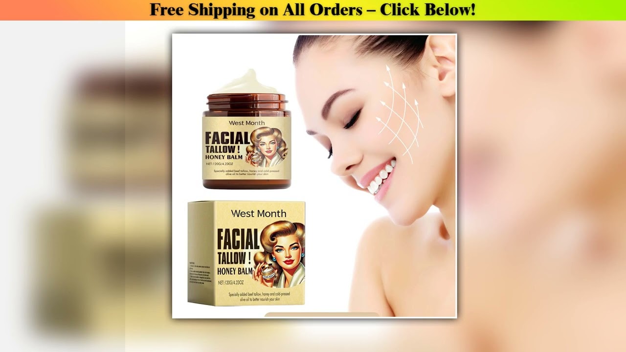 Beef Tallow Face Cream Lasting Moisturizing Soothing Facial Skin Firming Increase Facial Elasticity