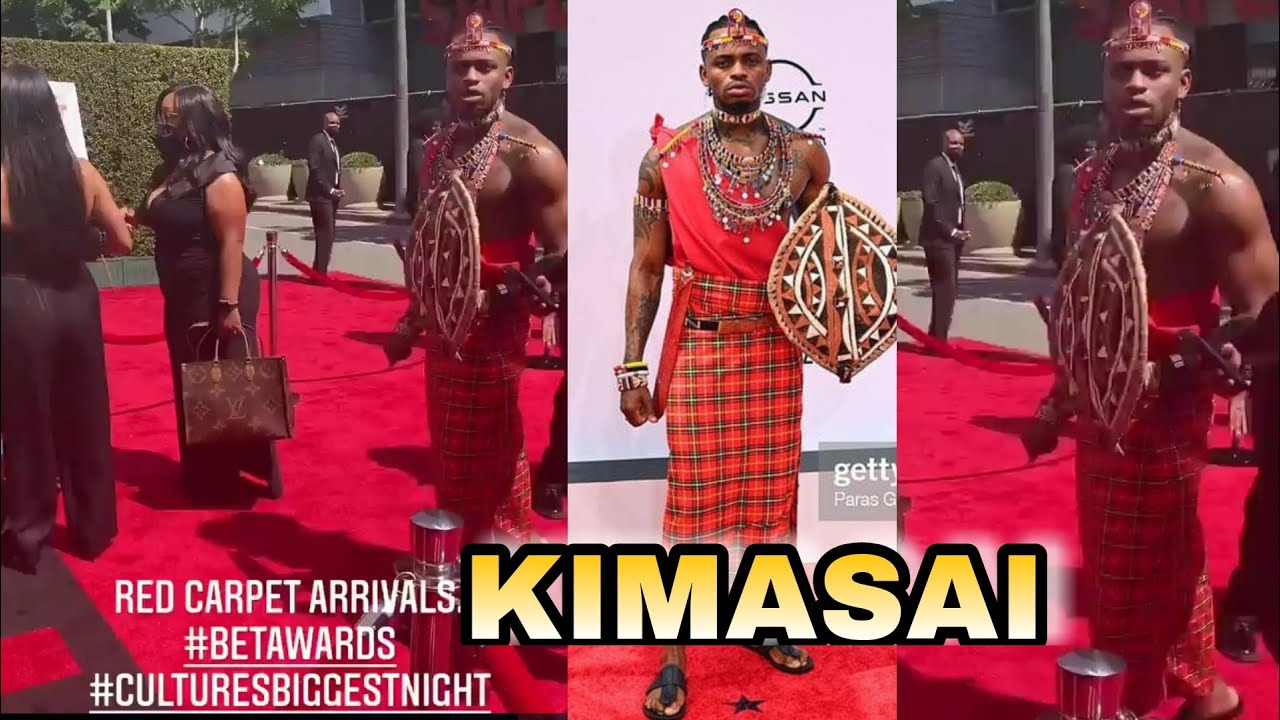 DIAMOND ATINGA NA VAZI LA KIMASAI RED CARPET BET AWARDS MAREKANI