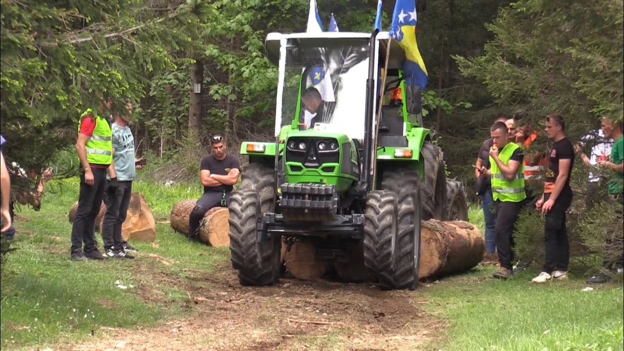 TRAKTORIJADA GOSTILJ 2024-VUČA TRUPACA-DEUTZ-FAHR 3050 E   NA DJELU