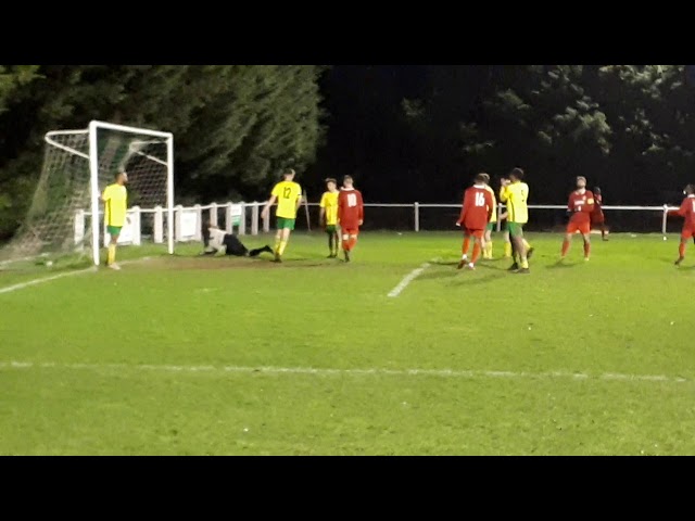 Luke Daley with a great save from a Ryan Moss header for Rayners Lane vs Harrow Borough class=