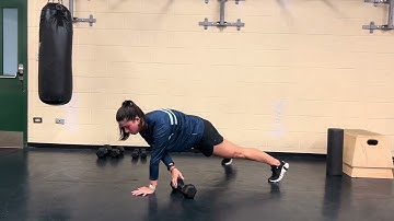 Plank Dumbbell Pull Through