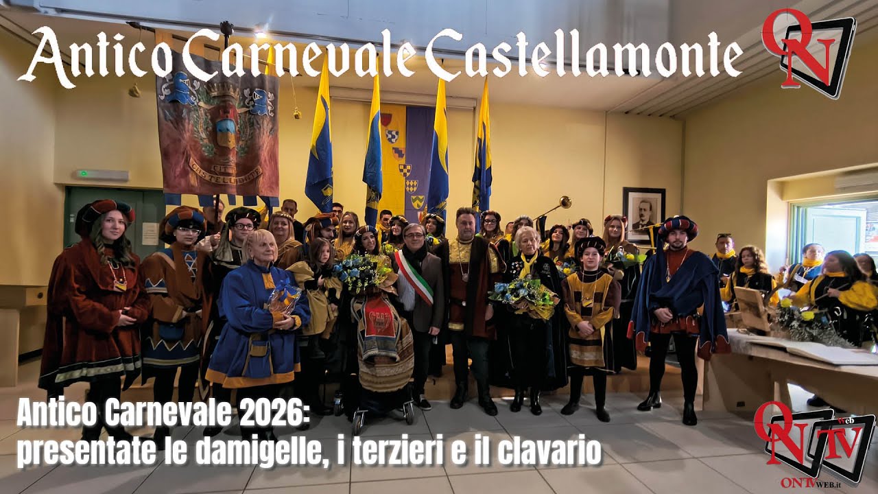 CASTELLAMONTE - Antico Carnevale 2026: presentate le damigelle, i terzieri e il clavario