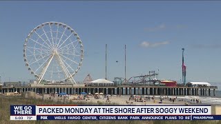 After a damp and dreary Memorial Day weekend, crowds flock to Atlantic City Monday