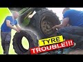 Flat Tractor Tyre holds back the farming when the cows need silage.... Alan Clyde | FarmFLiX