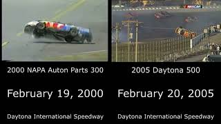 Nascar Crash Comparison 14 | Michael Waltrip and Scott Wimmer Flip (High Quality)