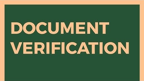 DCET DOCUMENT VERIFICATION INFO