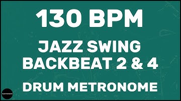 Jazz Swing Backbeat 2 & 4 | Drum Metronome Loop | 130 BPM
