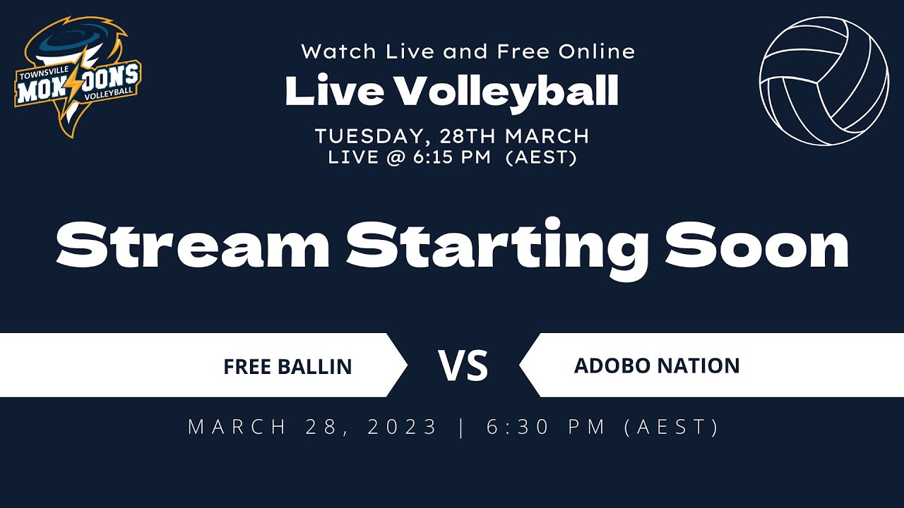 Townsville Volleyball Game 1 Free Ballin vs Adobo Nation - Tues 28th March