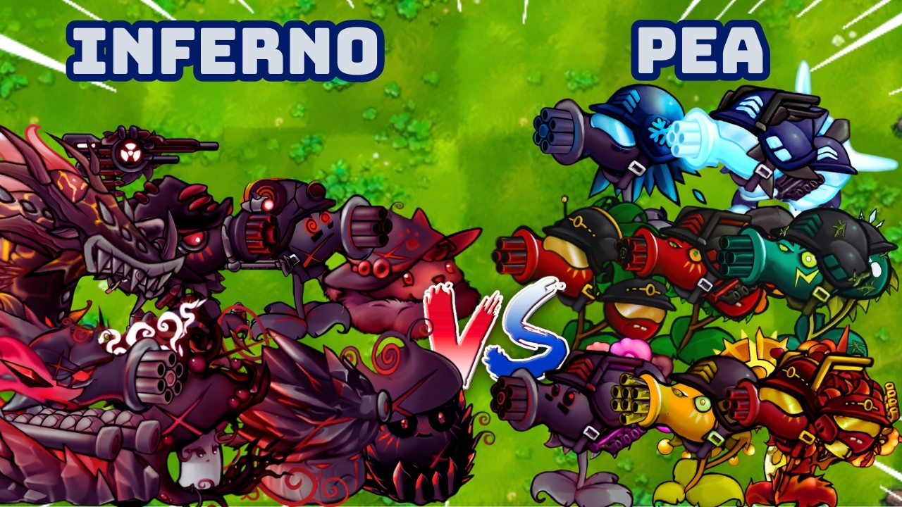 PvZ1 Fusion 3.4 Challenge!!!Team Inferno vs Team Pea | Who Will Win?