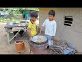 Delicious stir fried cabbage , Rural life little chef