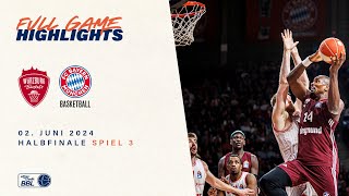 Würzburg Baskets vs. FC Bayern München Basketball - Full Game Highlights - HF SP3, Saison 2023/24