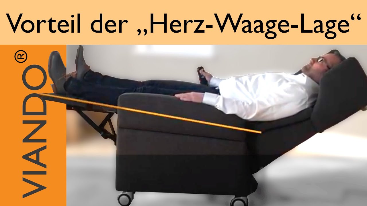 Pflegesessel VIANDOpflege® Die KomfortLiegefunktion HerzWaage