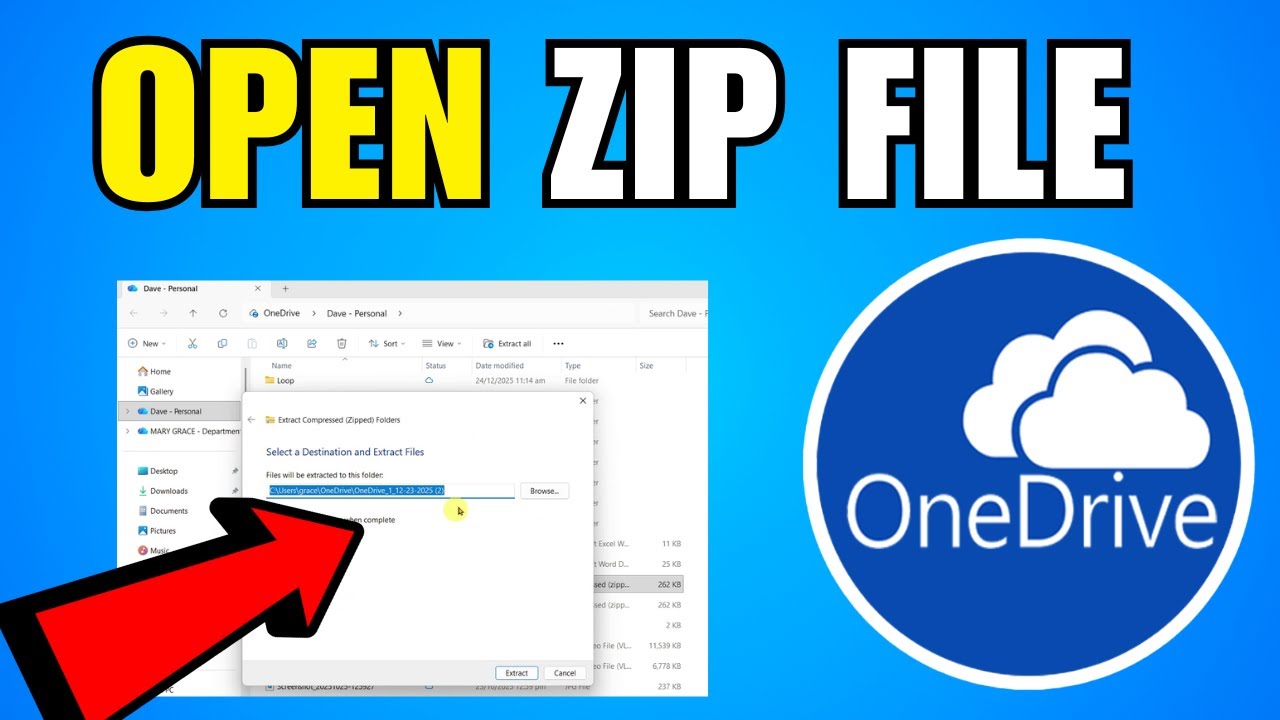 How To Open Onedrive Zip File (2026) (Complete Guide)