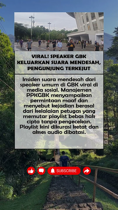 Viral! Speaker GBK Keluarkan Suara Mendesah #kabarterkini #trendingshorts #beritaterkini