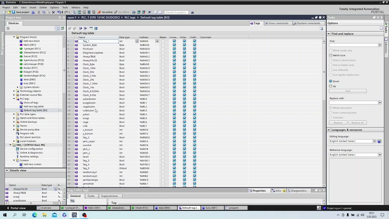 Tia Portal YILAN OYUNU (Snake Game) SCL Dilinde