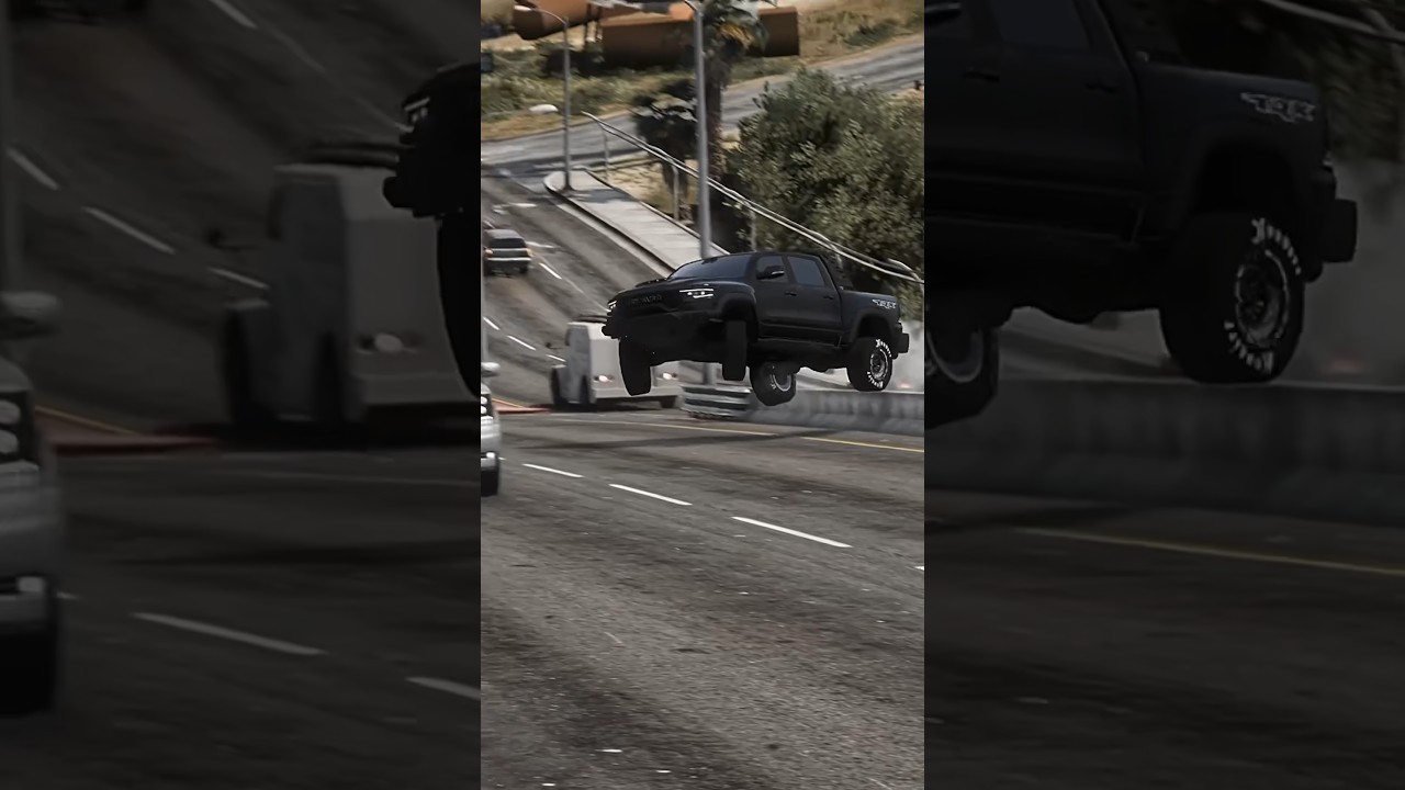 Brutal 1200Hp Ram TRX JUMP BRIDGE RAILING GUARD!!!!