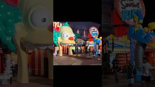 Universal Studios HHN 2025 |Walking Through Simpsons Area at Night #Shorts