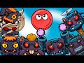 Все БОССЫ из игры Red Ball 7 обзор прохождение НЕСНОСНЫЙ КРАСНЫЙ ШАРИК против чудиков.