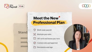 Zoho Payroll in USA: Introducing the Professional Plan