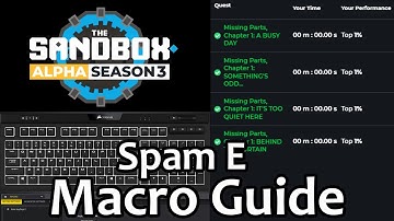 Sandbox Macro E Spam Tutorial iCue Corsair