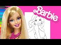 Disney’s Barbie Girl Doll Beautiful Dress Jewelry Coloring sheet. Happy Birthday Barbie Song. Барби