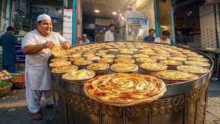 Afghanistan Mazar-i-Sharif Street Food | Crispy Layered Afghan Paratha! screenshot 5