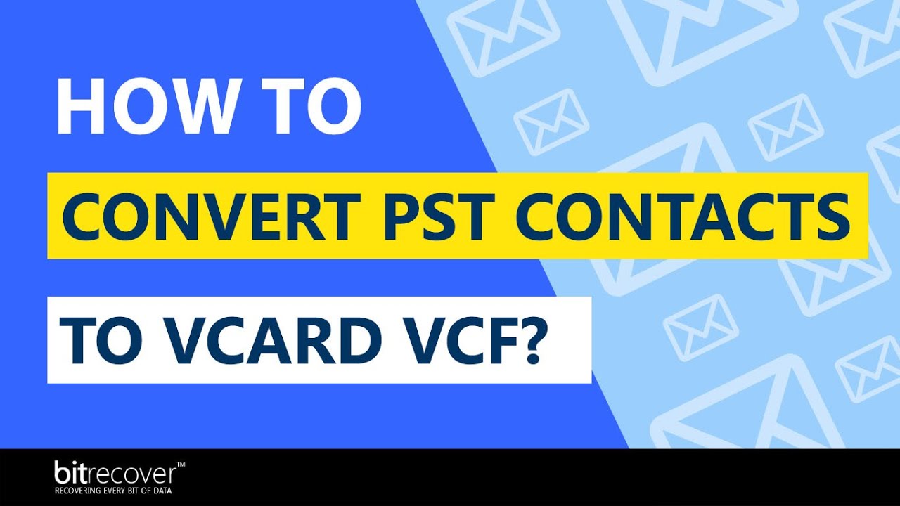 How to Convert PST Contacts to vCard VCF File without MS Outlook?