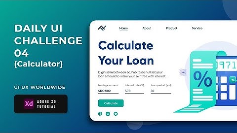 Daily UI Challenge Day 4 | Calculator | UI Design Tutorial | Adobe XD Tutorial | UI UX WORLDWIDE