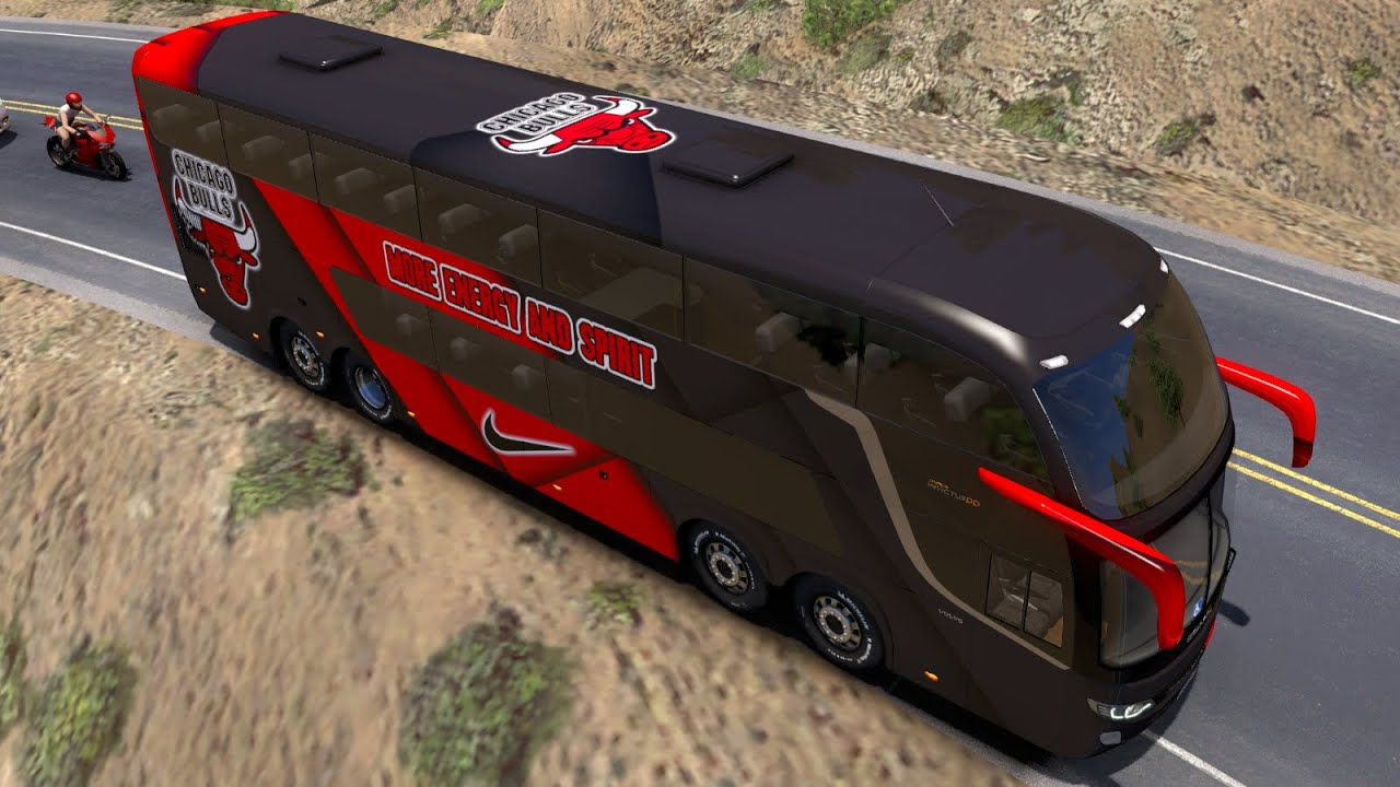 Mod de pintura bus Volvo DD Invictus. Chicago Bulls. ATS 1.36, 1.37, 1.38