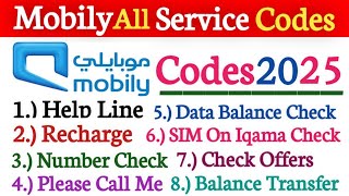 Mobily All Service Codes 2025 | Mobily USSD Codes 2025 | Mobily Codes | Recharge, Balance, Offers,