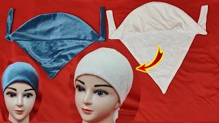 Winter Mini Scarf Inner Cap Cutting And Sching Hijab Inner Cap Diyinner Hijab Capscarf Making