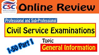 Civil Service Exam Reviewer General Information Part 1 2024