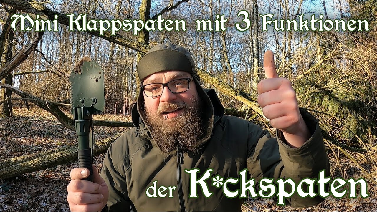 Yeacool Klappspaten 40,6 Cm | Multifunktions-Werkzeug Für Outdoor | Mit Säge, Flaschenöffner & Tragetasche