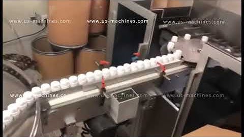 Pharm tablet bottle high speed spacing feeding horizontal cartoning machine encasing line video