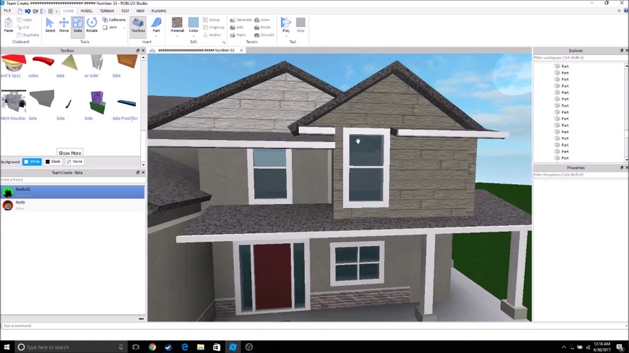 roblox studio modern house building 1 youtube in