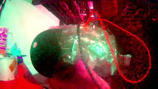 Playing Circuit Bent Otamatone With Circuit Bent Pedal In Its Mouth.