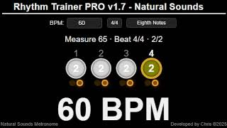 60 BPM  Eighth Notes